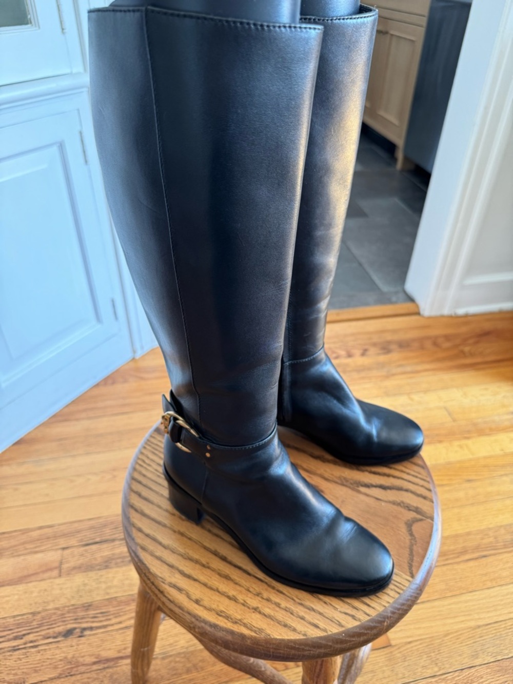 Tory Burch Black Marsden Riding Boots